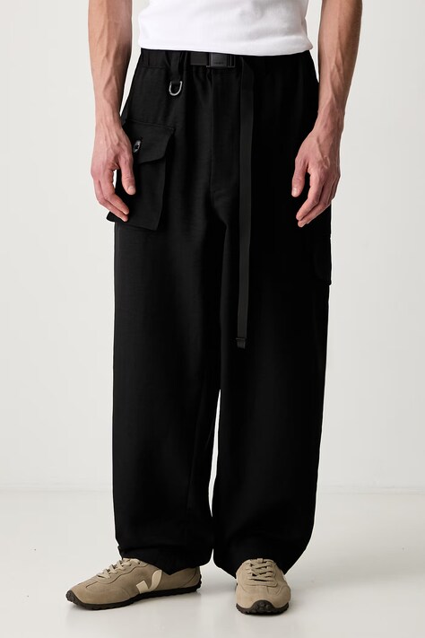 Y-3 TPRD SU PANTS spodnie cargo męskie czarne regular waist KS3863
