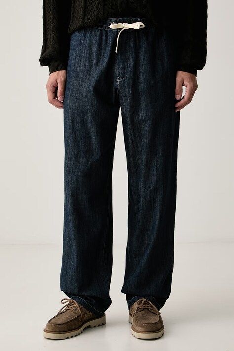 Armani Exchange Spodnie męskie bawełniane granatowe regular waist XM003075 AF26951