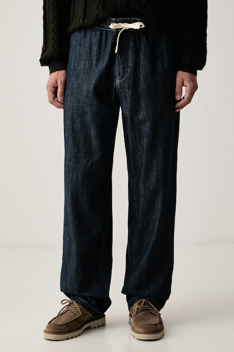 Armani Exchange Spodnie męskie bawełniane granatowe regular waist XM003075 AF26951