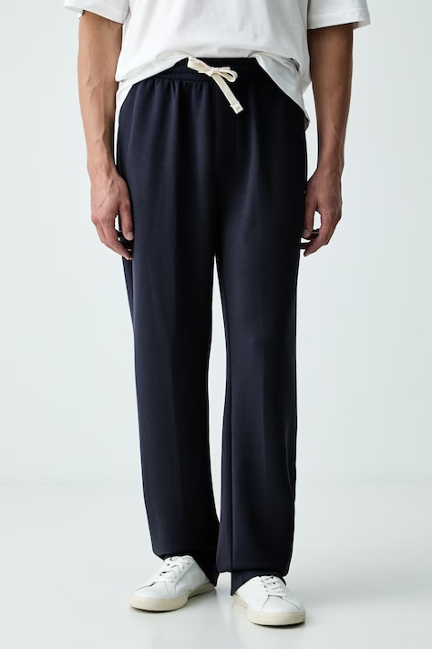Armani Exchange spodnie dresowe męskie z modalem granatowe regular waist XM002941 AF19936