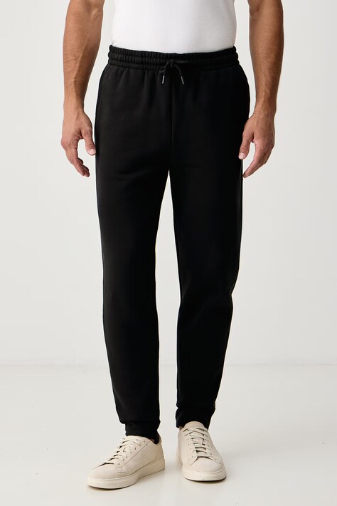 Trussardi Spodnie dresowe męskie bawełniane czarne regular waist P8148000087N