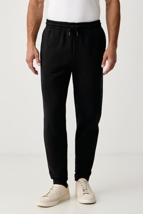 Trussardi Spodnie dresowe męskie bawełniane czarne regular waist P8148000087N