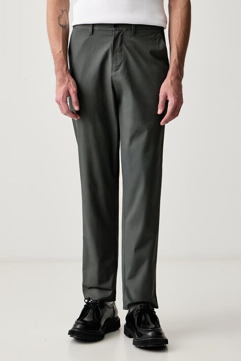 Fred Perry Spodnie męskie bawełniane zielone regular waist T2301
