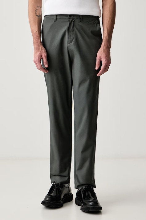 Fred Perry Spodnie męskie bawełniane zielone regular waist T2301