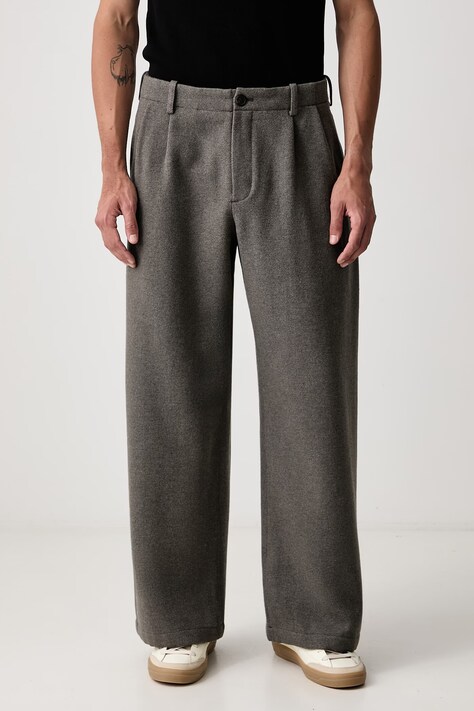 Our Legacy Spodnie chinos z wełną męskie zielone regular waist M4264BNP