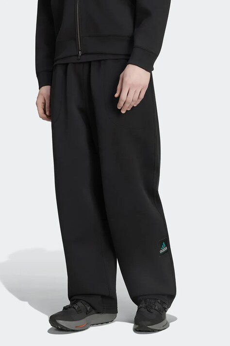 adidas Originals Spacer Open pantaloni de trening cu bumbac pentru bărbați negri regular waist KR3974