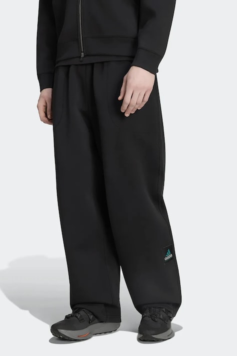 adidas Originals Spacer Open pantaloni de trening cu bumbac pentru bărbați negri regular waist KR3974