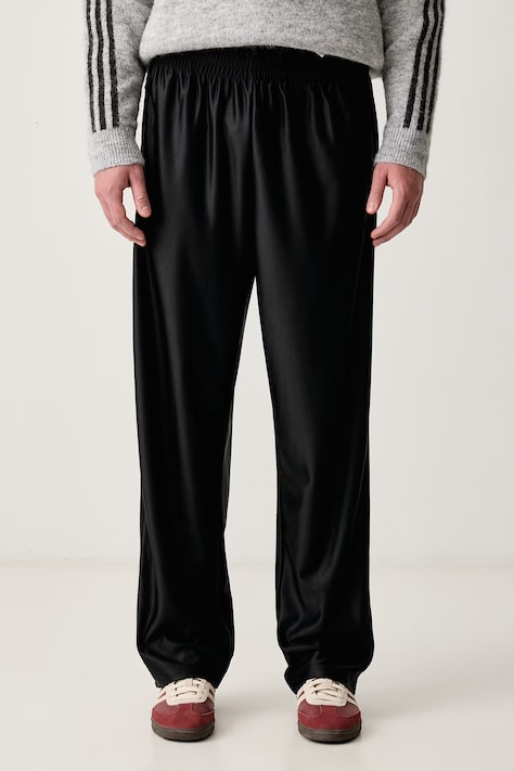 adidas Originals Spodnie straight męskie Firebird Metallic czarne regular waist KE4168