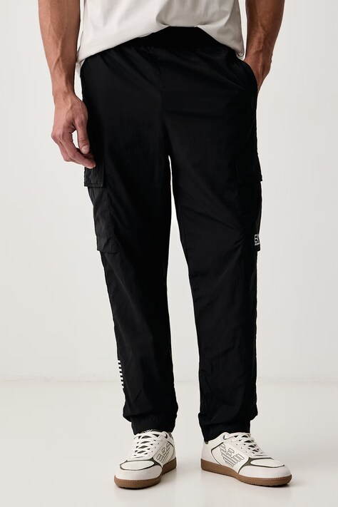 EA7 Emporio Armani Spodnie dresowe męskie czarne regular waist AF13190.7M002183