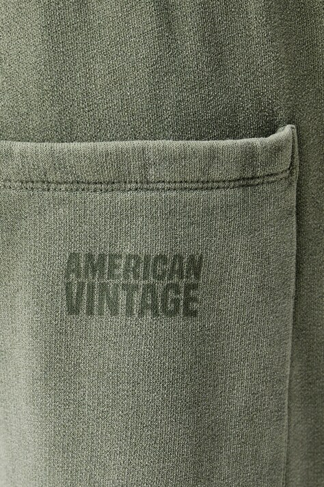 American Vintage спортивні штани чоловічі бавовняні — AW26-SPMZRK, зелений — фото 4