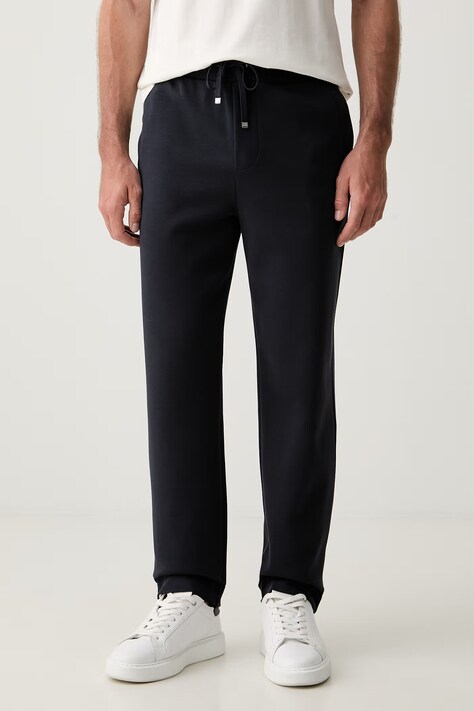 Joop! spodnie dresowe męskie bawełniane granatowe regular waist 30103398
