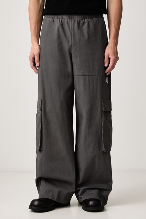 HELIOT EMIL Штани cargo з бавовною чоловічі сірі regular waist AW26_M_10_207