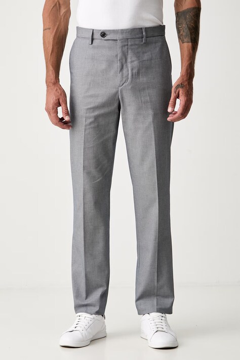 Tommy Hilfiger spodnie straight męskie z bawełną szare regular waist MW0MW44328