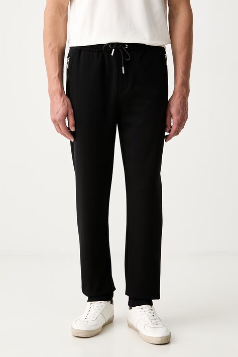 Karl Lagerfeld teplákové nohavice pánske s bavlnou čierne regular waist 563900.705019