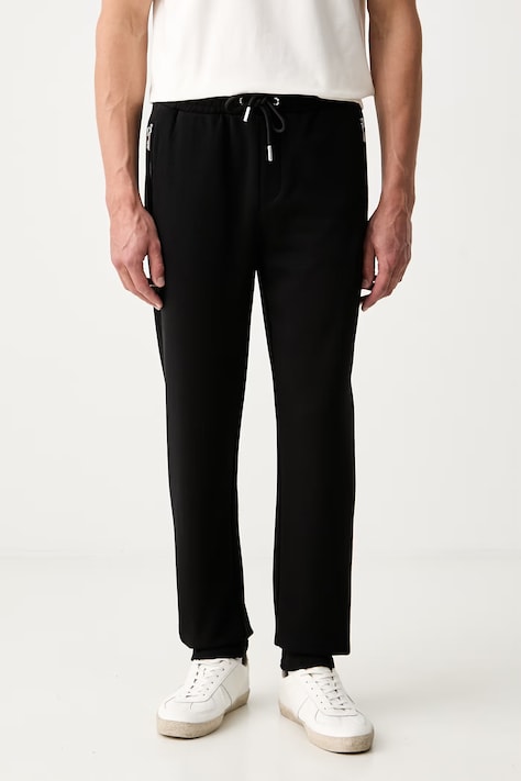 Karl Lagerfeld teplákové nohavice pánske s bavlnou čierne regular waist 563900.705019