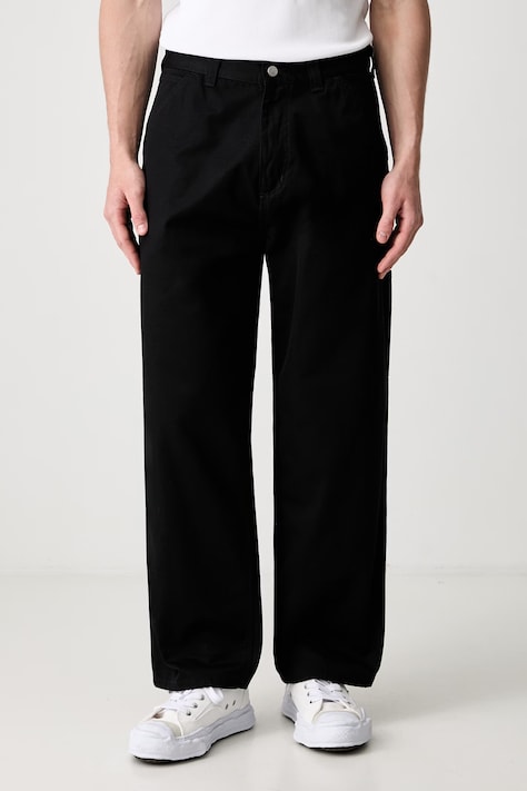 Carhartt WIP OG Single Knee carpenter hlače od pamuka za muškarce crne spušteni struk I036871