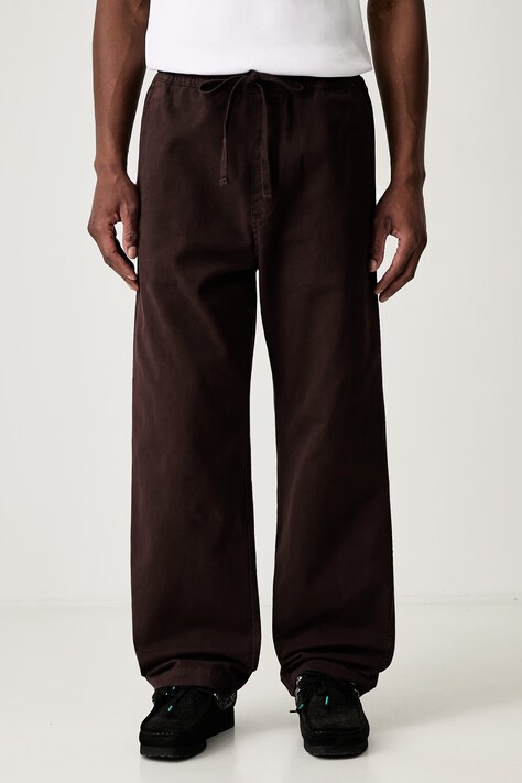 Carhartt WIP Floyde Pant spodnie męskie bawełniane z elastanem brązowe regular waist I033585