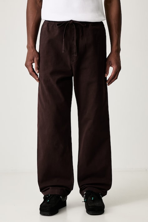 Carhartt WIP Floyde Pant spodnie męskie bawełniane z elastanem brązowe regular waist I033585
