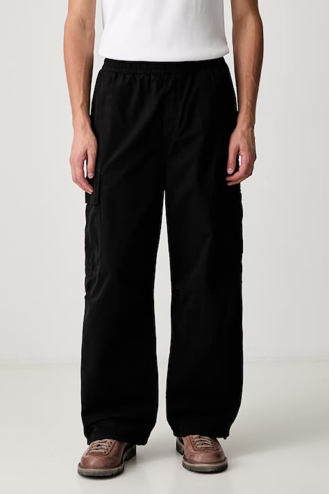 Carhartt WIP Mandler Cargo nohavice cargo bavlnené pánske čierne high waist I036874