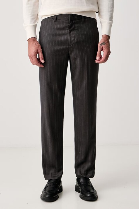 Lindbergh Spodnie męskie z wiskozą szare high waist 30.001120A