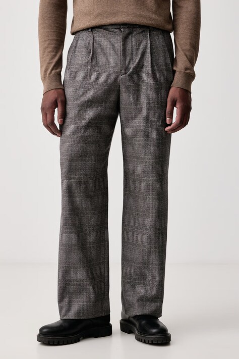PS Paul Smith Spodnie garniturowe męskie z bawełną szare regular waist M2R-A109-W22817