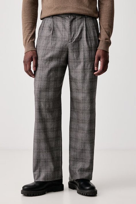 PS Paul Smith Spodnie garniturowe męskie z bawełną szare regular waist M2R-A109-W22817