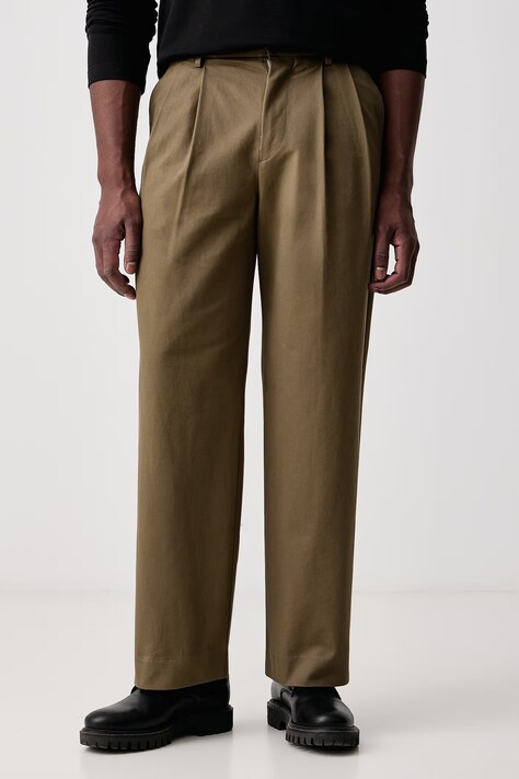 PS Paul Smith Spodnie męskie bawełniane zielone regular waist M2R-A109-W22785