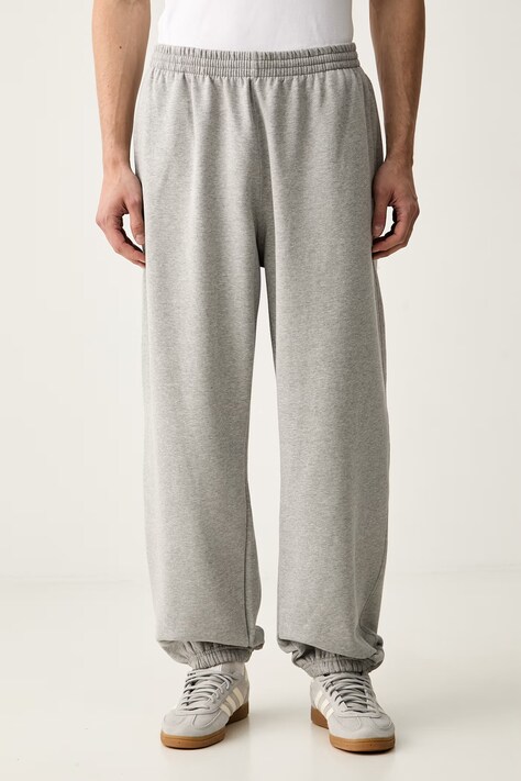 adidas Originals παντελόνι επίσημο ανδρικό με βαμβάκι Trefoil Essentials γκρί κανονική KS9823