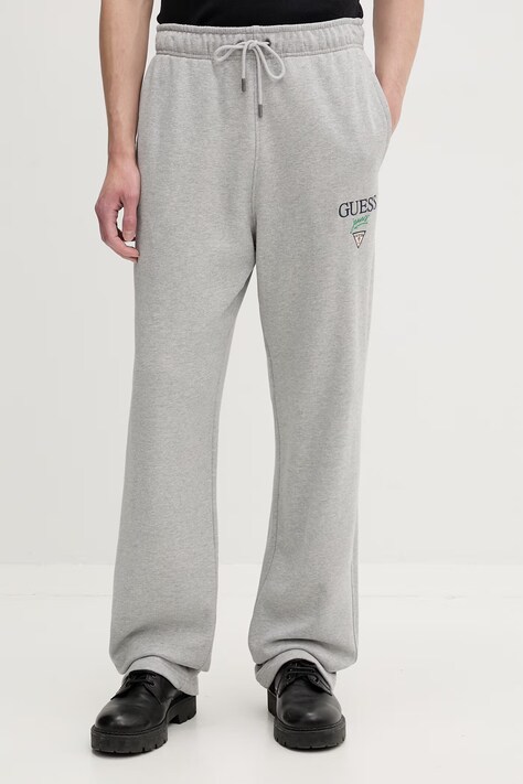 Guess Jeans παντελόνι επίσημο ανδρικό βαμβακερό γκρί κανονική M6YB15 K4842