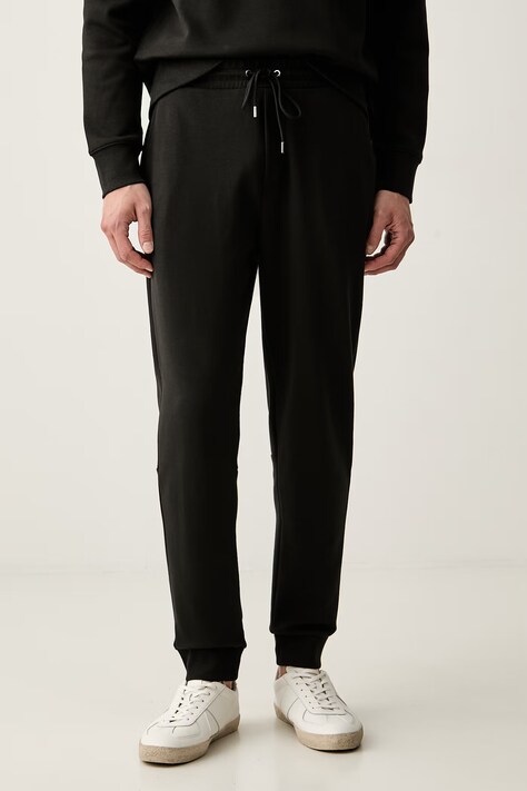 Michael Kors spodnie dresowe męskie bawełniane z elastanem czarne regular waist CT6532D5MF