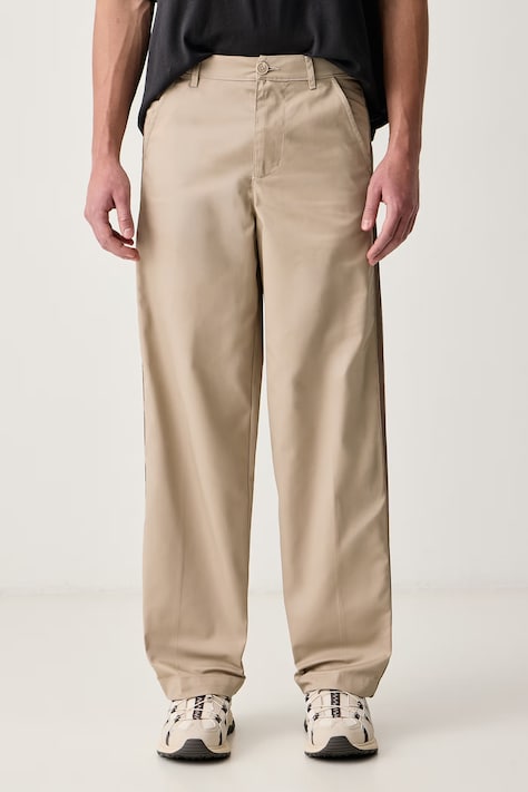 adidas Originals Spodnie męskie z bawełną beżowe regular waist KE4175