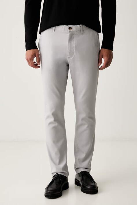 Tommy Hilfiger spodnie slim fit męskie bawełniane z elastanem szare regular waist MW0MW43151