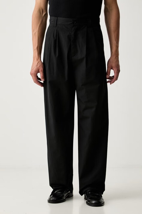 A.P.C. spodnie męskie bawełniane pantalon ricky czarne high waist COHTF.H08027