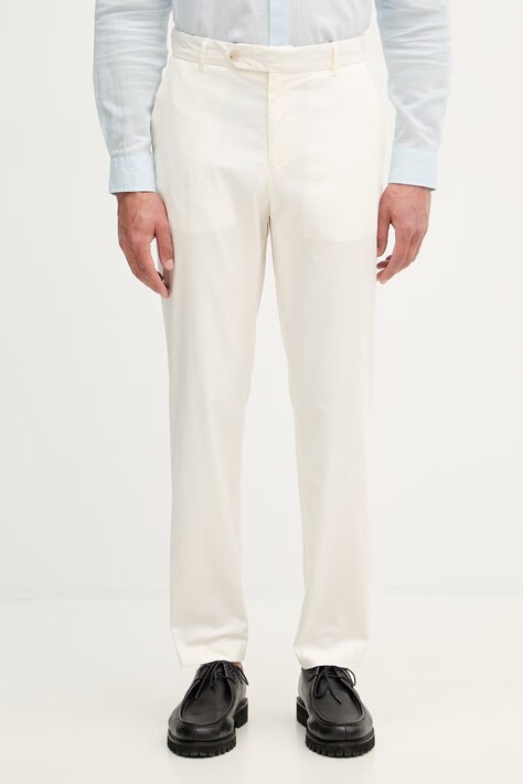 BOSS spodnie męskie z lyocellem C-Perin-W-WG-261F beżowe regular waist 50566948