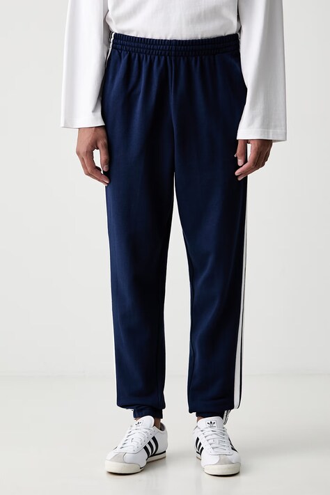adidas spodnie dresowe męskie bawełniane Essentials granatowe regular waist KY4197