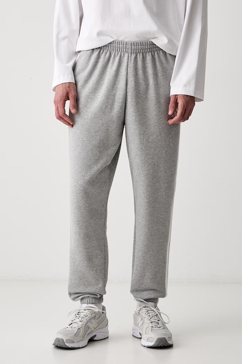 adidas spodnie dresowe męskie z bawełną Three Stripes szare regular waist KY4127