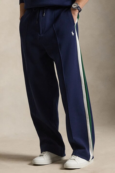 Polo Ralph Lauren spodnie dresowe męskie z bawełną granatowe high waist 710B20428