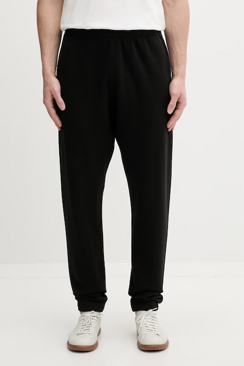 Kenzo spodnie dresowe męskie bawełniane czarne regular waist FG65PA2014MJ
