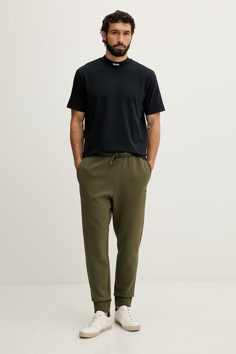 BOSS Green спортивні штани чоловічі бавовняні з еластаном Hadiko — AW26-SPMZYO, зелений — фото 2