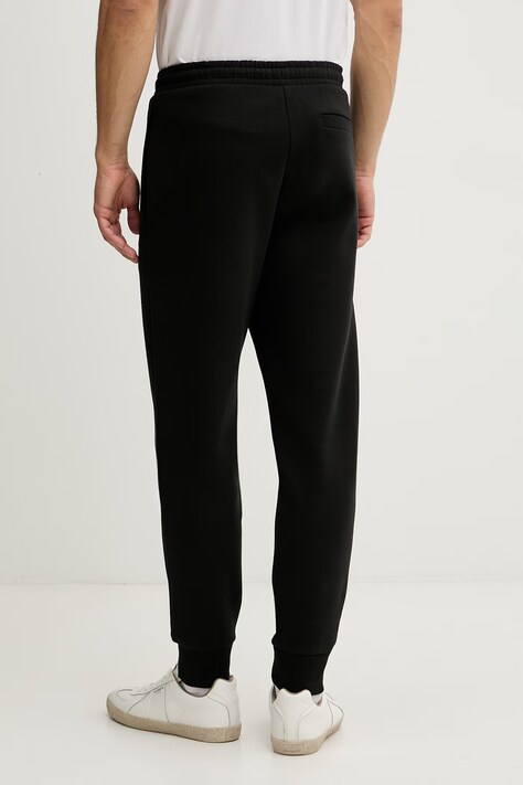 BOSS Green spodnie dresowe męskie bawełniane z elastanem Hadiko czarne high waist 50565748