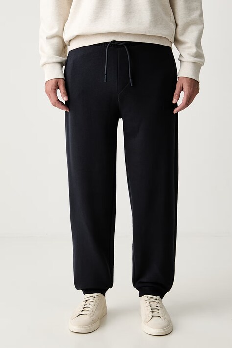 BOSS Green spodnie dresowe męskie z bawełną JT_Long Pants granatowe regular waist 50564096