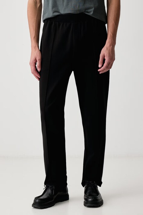 BOSS Green Spodnie dresowe męskie z bawełną JT_Network Tapered czarne regular waist 50563983
