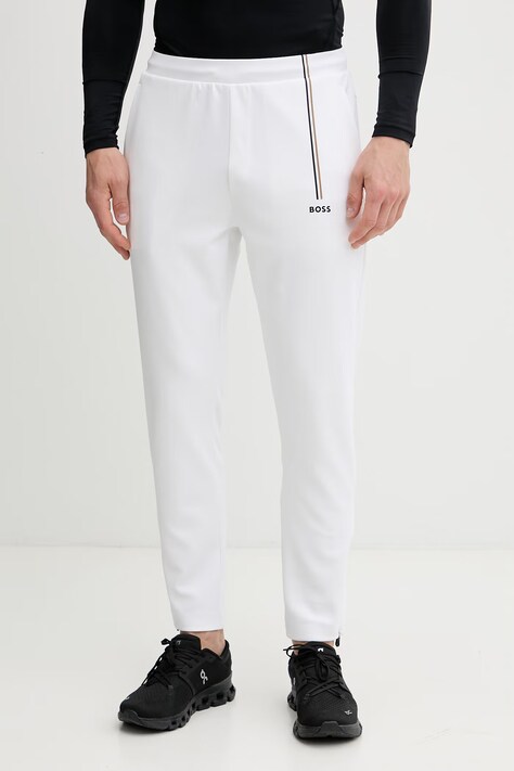 BOSS Green spodnie dresowe męskie JT_TOC Game białe regular waist 50563330