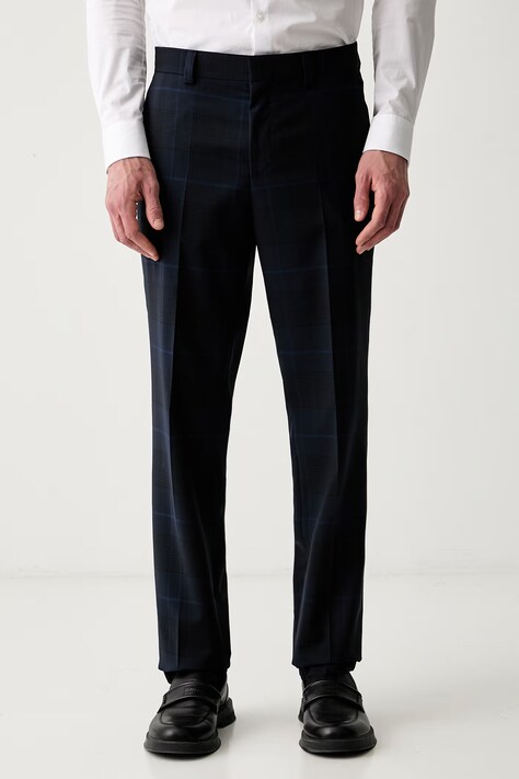 HUGO slim fit férfi gyapjú Hogan263X sötétkék normál derék 50569204