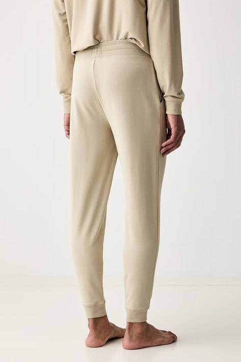HUGO штани loungwear чоловічі з бавовною NOAH PANTS — AW26-SPMZZG, бежевий — фото 3