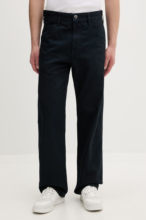 G-Star regularne hlače za muškarce od pamuka 5pkt Relaxed Straight mornarsko plave D28934-E514