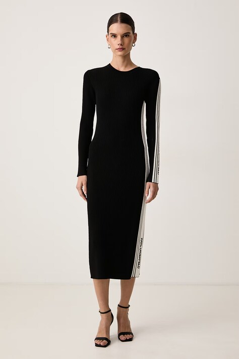 Karl Lagerfeld Haljina s viskozom crna B4W13053