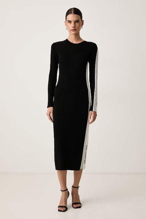 Karl Lagerfeld Haljina s viskozom crna B4W13053