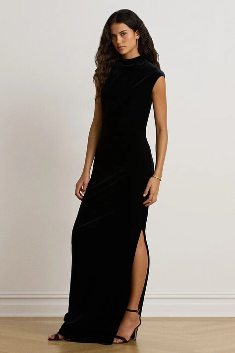 Lauren Ralph Lauren Sukienka czarna gładka 253B27584