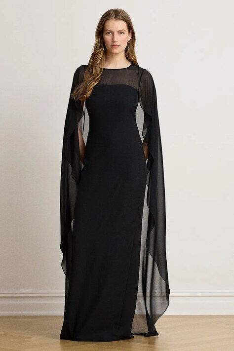 Lauren Ralph Lauren Sukienka empire czarna gładka 253B20797
